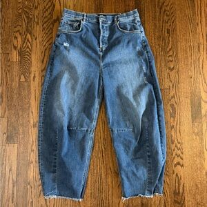 Ruti Blue Barrel Jeans for Women